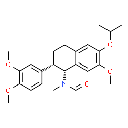 ChemSpider 2D Image | N-[(1R,2S)-2-(3,4-Dimethoxyphenyl)-6-isopropoxy-7-methoxy-1,2,3,4-tetrahydro-1-naphthalenyl]-N-methylformamide | C24H31NO5