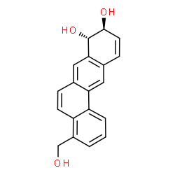 ChemSpider 2D Image | (8S,9S)-4-(Hydroxymethyl)-8,9-dihydro-8,9-tetraphenediol | C19H16O3