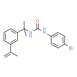 ChemSpider 2D Image | 1-(4-Bromophenyl)-3-[2-(3-isopropenylphenyl)-2-propanyl]urea | C19H21BrN2O