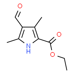 ChemSpider 2D Image | Ethyl 4-formyl-3,5-dimethyl-1H-pyrrole-2-carboxylate | C10H13NO3