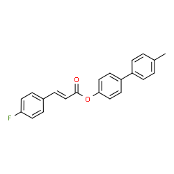 ChemSpider 2D Image | 4'-Methyl-4-biphenylyl (2E)-3-(4-fluorophenyl)acrylate | C22H17FO2