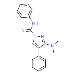 ChemSpider 2D Image | 3-(Dimethylamino)-N,4-diphenyl-1H-pyrazole-1-carbothioamide | C18H18N4S