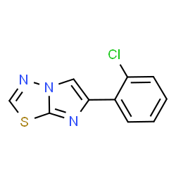 ChemSpider 2D Image | 6-(2-Chlorophenyl)imidazo[2,1-b][1,3,4]thiadiazole | C10H6ClN3S