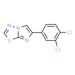 ChemSpider 2D Image | 6-(3,4-Dichlorophenyl)imidazo[2,1-b][1,3,4]thiadiazole | C10H5Cl2N3S