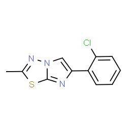 ChemSpider 2D Image | 6-(2-Chlorophenyl)-2-methylimidazo[2,1-b][1,3,4]thiadiazole | C11H8ClN3S