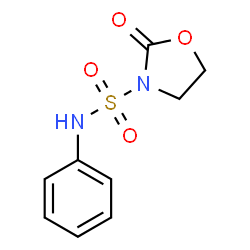 ChemSpider 2D Image | 2-Oxo-N-phenyl-1,3-oxazolidine-3-sulfonamide | C9H10N2O4S