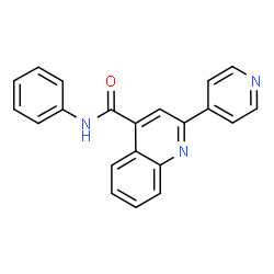 ChemSpider 2D Image | N-Phenyl-2-(4-pyridinyl)-4-quinolinecarboxamide | C21H15N3O