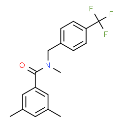ChemSpider 2D Image | N,3,5-Trimethyl-N-[4-(trifluoromethyl)benzyl]benzamide | C18H18F3NO