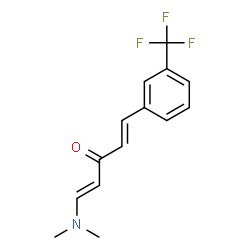 ChemSpider 2D Image | (1E,4E)-1-(Dimethylamino)-5-[3-(trifluoromethyl)phenyl]-1,4-pentadien-3-one | C14H14F3NO
