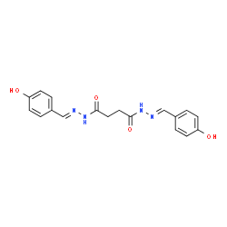 ChemSpider 2D Image | N'~1~,N'~4~-Bis[(E)-(4-hydroxyphenyl)methylene]succinohydrazide | C18H18N4O4