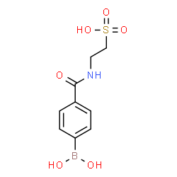 ChemSpider 2D Image | 2-{[4-(Dihydroxyboryl)benzoyl]amino}ethanesulfonic acid | C9H12BNO6S