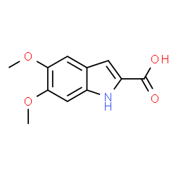 ChemSpider 2D Image | 5,6-DIMETHOXYINDOLE-2-CARBOXYLIC ACID | C11H11NO4