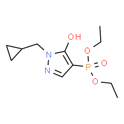 ChemSpider 2D Image | Diethyl [1-(cyclopropylmethyl)-5-hydroxy-1H-pyrazol-4-yl]phosphonate | C11H19N2O4P