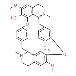 ChemSpider 2D Image | (1beta)-6,6',12'-Trimethoxy-2,2'-dimethyltubocuraran-7'-ol | C37H40N2O6