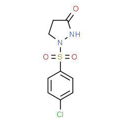 ChemSpider 2D Image | 1-[(4-Chlorophenyl)sulfonyl]-3-pyrazolidinone | C9H9ClN2O3S