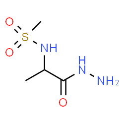 ChemSpider 2D Image | N-(1-Hydrazino-1-oxo-2-propanyl)methanesulfonamide | C4H11N3O3S