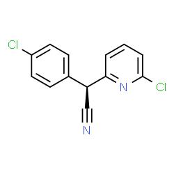 ChemSpider 2D Image | (2S)-(4-Chlorophenyl)(6-chloro-2-pyridinyl)acetonitrile | C13H8Cl2N2