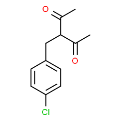 ChemSpider 2D Image | 3-(4-Chlorobenzyl)-2,4-pentanedione | C12H13ClO2