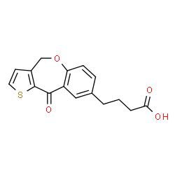 ChemSpider 2D Image | 4-(10-Oxo-4,10-dihydrothieno[3,2-c][1]benzoxepin-8-yl)butanoic acid | C16H14O4S