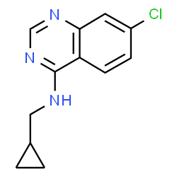 ChemSpider 2D Image | 7-Chloro-N-(cyclopropylmethyl)-4-quinazolinamine | C12H12ClN3