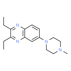 ChemSpider 2D Image | 2,3-Diethyl-6-(4-methyl-1-piperazinyl)quinoxaline | C17H24N4