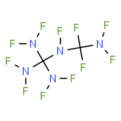 ChemSpider 2D Image | N-[(Difluoroamino)(difluoro)methyl]-N,N',N',N'',N'',N''',N'''-heptafluoromethanetetramine | C2F11N5