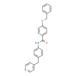 ChemSpider 2D Image | 4-(Benzyloxy)-N-[4-(4-pyridinylmethyl)phenyl]benzamide | C26H22N2O2
