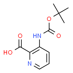 ChemSpider 2D Image | 3-[(tert-Butoxycarbonyl)amino]-pyridine-2-carboxylic acid | C11H14N2O4