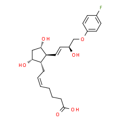 ChemSpider 2D Image | (5Z)-7-{(1S,2S,3S,5R)-2-[(1E,3S)-4-(4-Fluorophenoxy)-3-hydroxy-1-buten-1-yl]-3,5-dihydroxycyclopentyl}-5-heptenoic acid | C22H29FO6