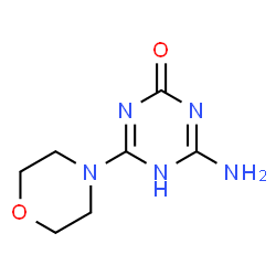 ChemSpider 2D Image | 4-Amino-6-(4-morpholinyl)-1,3,5-triazin-2(1H)-one | C7H11N5O2