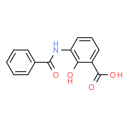 ChemSpider 2D Image | 3-(Benzoylamino)-2-hydroxybenzoic acid | C14H11NO4
