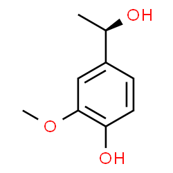 ChemSpider 2D Image | 4-[(1R)-1-Hydroxyethyl]-2-methoxyphenol | C9H12O3