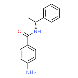 ChemSpider 2D Image | 4-Amino-N-[(1R)-1-phenylethyl]benzamide | C15H16N2O