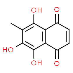 ChemSpider 2D Image | 5,6,8-Trihydroxy-7-methyl-1,4-naphthoquinone | C11H8O5