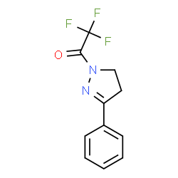 ChemSpider 2D Image | 2,2,2-Trifluoro-1-(3-phenyl-4,5-dihydro-1H-pyrazol-1-yl)ethanone | C11H9F3N2O
