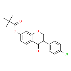 ChemSpider 2D Image | 3-(4-Chlorophenyl)-4-oxo-4H-chromen-7-yl pivalate | C20H17ClO4