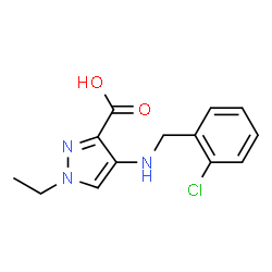 ChemSpider 2D Image | 4-[(2-Chlorobenzyl)amino]-1-ethyl-1H-pyrazole-3-carboxylic acid | C13H14ClN3O2