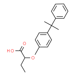 ChemSpider 2D Image | 2-[4-(2-Phenyl-2-propanyl)phenoxy]butanoic acid | C19H22O3