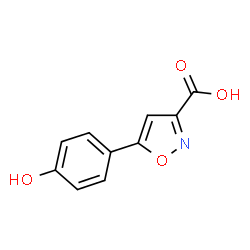 ChemSpider 2D Image | 5-(4-Hydroxy-phenyl)-isoxazole-3-carboxylic acid | C10H7NO4