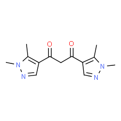 ChemSpider 2D Image | 1,3-Bis(1,5-dimethyl-1H-pyrazol-4-yl)-1,3-propanedione | C13H16N4O2
