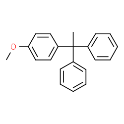 ChemSpider 2D Image | 1-(1,1-Diphenylethyl)-4-methoxybenzene | C21H20O