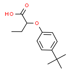 ChemSpider 2D Image | 2-(4-tert-Butylphenoxy)butanoic acid | C14H20O3