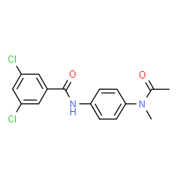 ChemSpider 2D Image | N-{4-[Acetyl(methyl)amino]phenyl}-3,5-dichlorobenzamide | C16H14Cl2N2O2