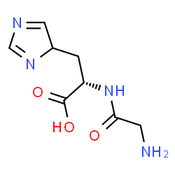 ChemSpider 2D Image | Glycyl-3-(4H-imidazol-4-yl)-L-alanine | C8H12N4O3