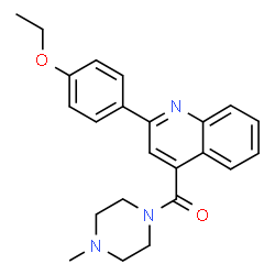 ChemSpider 2D Image | 2-(4-ETHOXYPHENYL)-4-(4-METHYLPIPERAZINE-1-CARBONYL)QUINOLINE | C23H25N3O2
