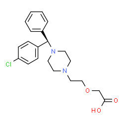 ChemSpider 2D Image | Levocetirizine | C21H25ClN2O3