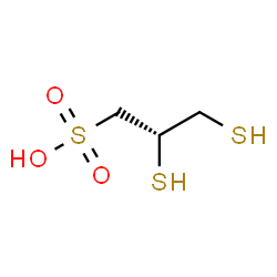 ChemSpider 2D Image | (2R)-2,3-Disulfanyl-1-propanesulfonic acid | C3H8O3S3