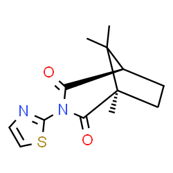 ChemSpider 2D Image | (1R,5R)-1,8,8-Trimethyl-3-(1,3-thiazol-2-yl)-3-azabicyclo[3.2.1]octane-2,4-dione | C13H16N2O2S