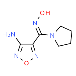 ChemSpider 2D Image | (4-Amino-furazan-3-yl)-pyrrolidin-1-yl-methanone oxime | C7H11N5O2