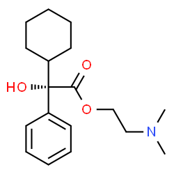 ChemSpider 2D Image | 2-(Dimethylamino)ethyl (2S)-cyclohexyl(hydroxy)phenylacetate | C18H27NO3